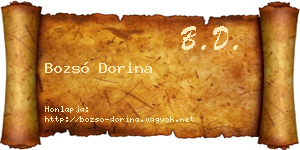 Bozsó Dorina névjegykártya