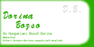 dorina bozso business card