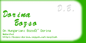 dorina bozso business card